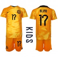 Holland Daley Blind #17 Hjemmebanesæt Børn VM 2022 Kortærmet (+ Korte bukser)